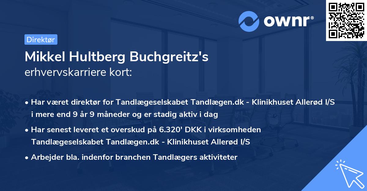 Mikkel Hultberg Buchgreitz's erhvervskarriere kort