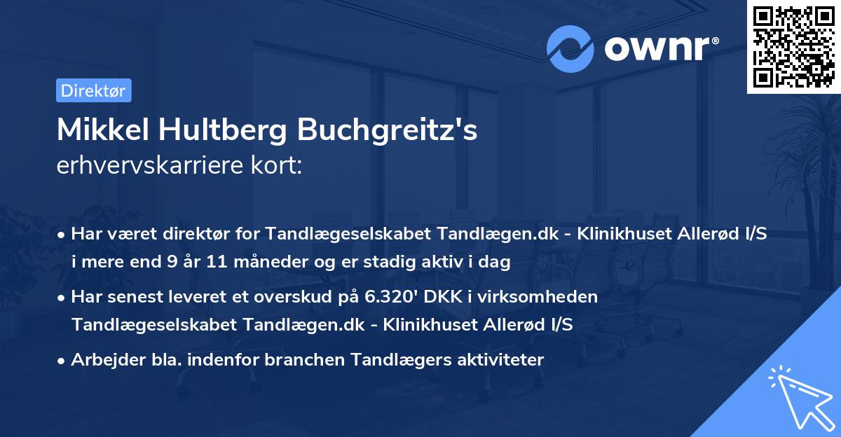 Mikkel Hultberg Buchgreitz's erhvervskarriere kort