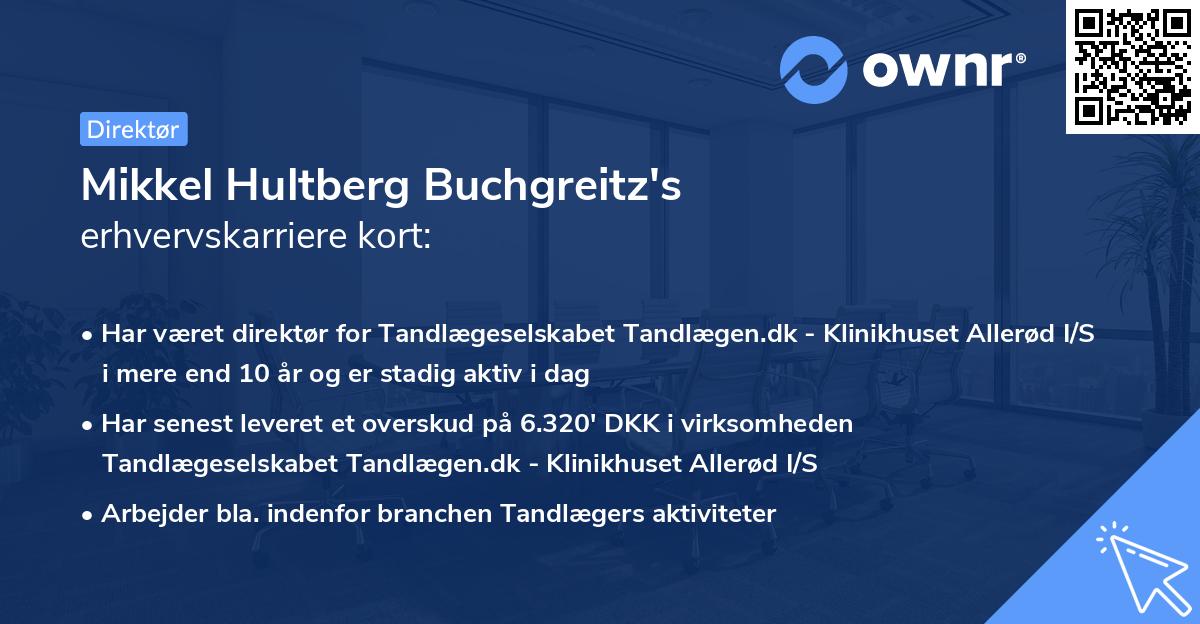 Mikkel Hultberg Buchgreitz's erhvervskarriere kort