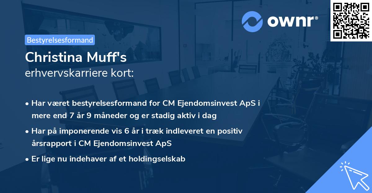 Christina Muff's erhvervskarriere kort