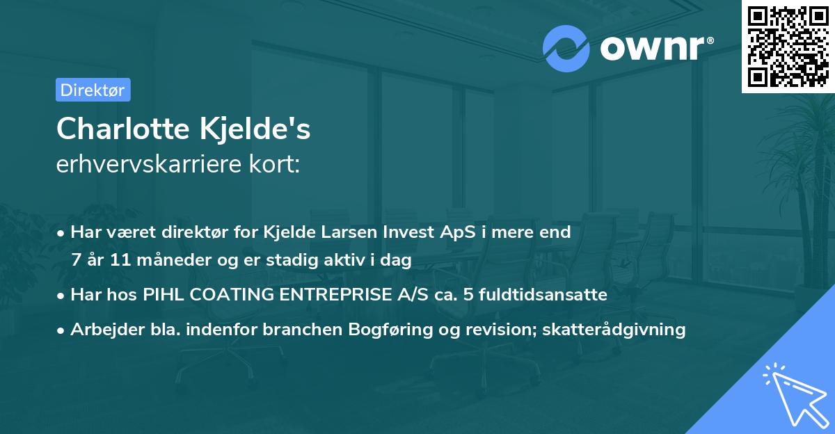 Charlotte Kjelde's erhvervskarriere kort