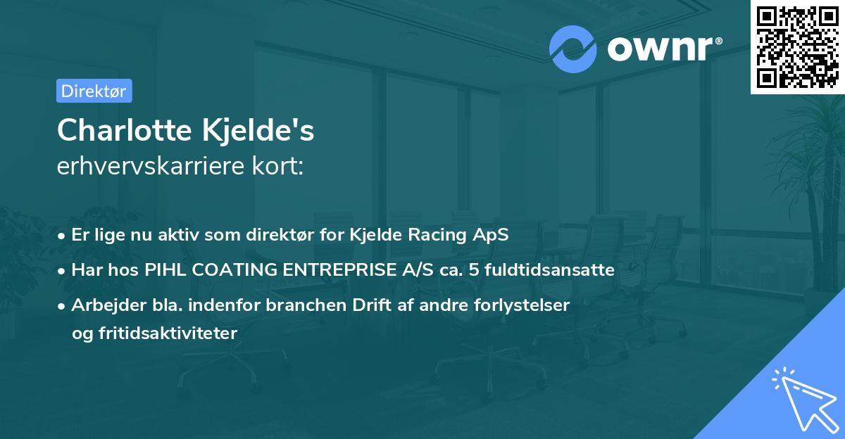 Charlotte Kjelde's erhvervskarriere kort