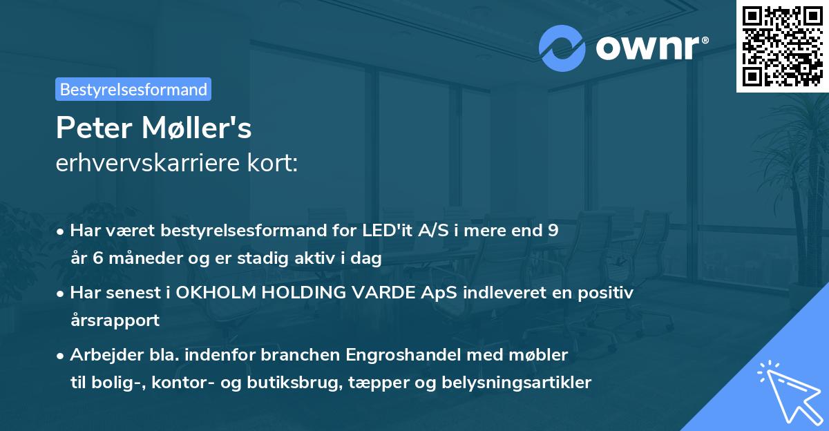 Peter Møller's erhvervskarriere kort