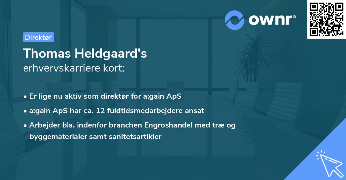 Thomas Heldgaard's erhvervskarriere kort