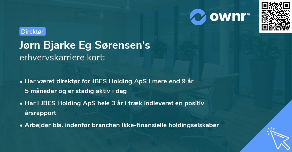 Jørn Bjarke Eg Sørensen's erhvervskarriere kort