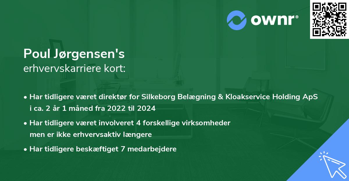 Poul Jørgensen's erhvervskarriere kort