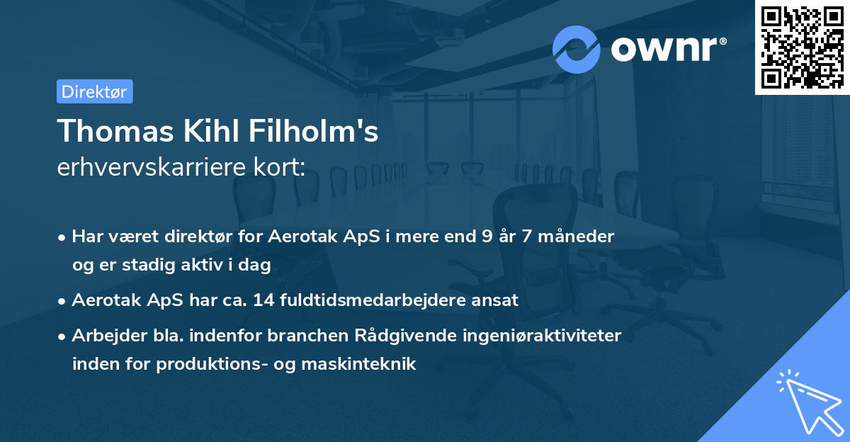 Thomas Kihl Filholm's erhvervskarriere kort