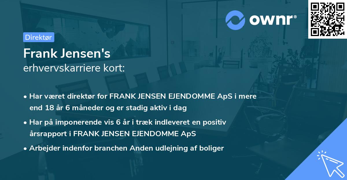 Frank Jensen's erhvervskarriere kort