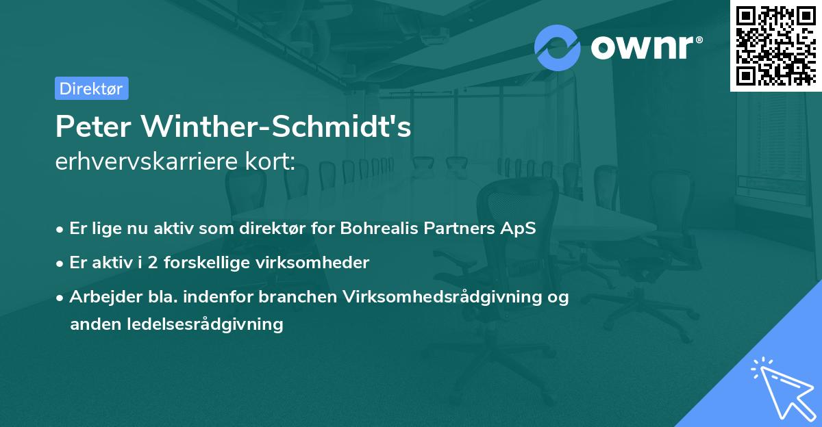Peter Winther-Schmidt's erhvervskarriere kort