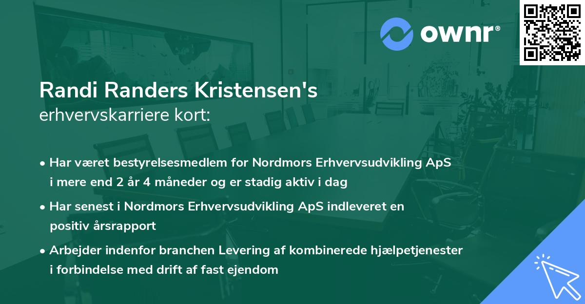 Randi Randers Kristensen's erhvervskarriere kort