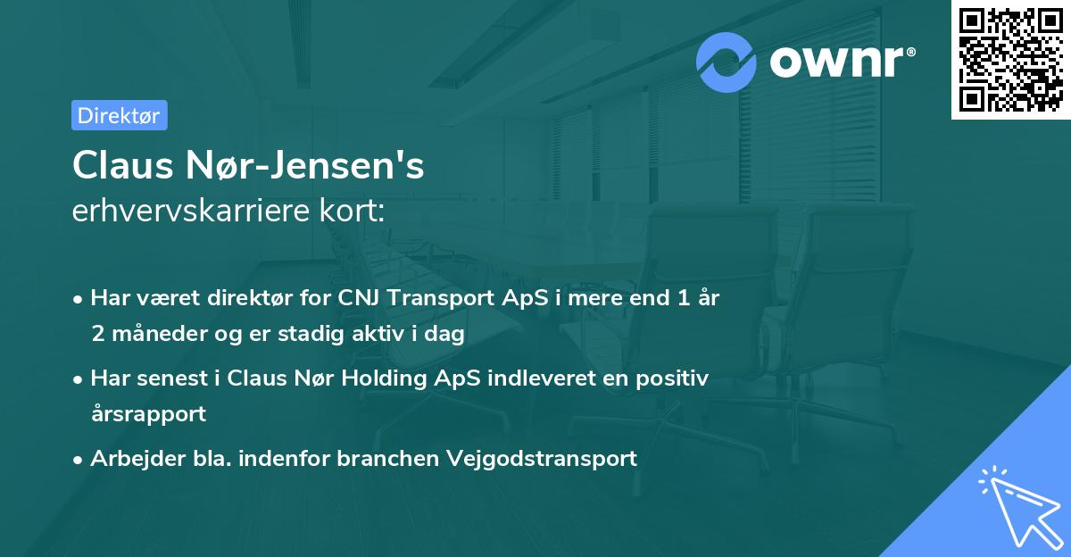 Claus Nør-Jensen's erhvervskarriere kort