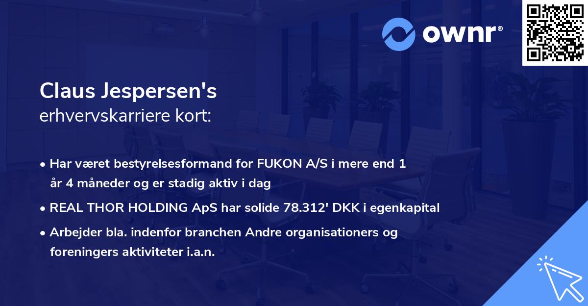 Claus Jespersen's erhvervskarriere kort