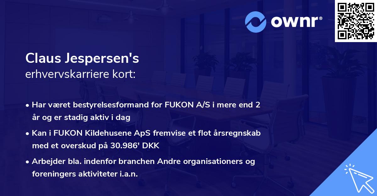 Claus Jespersen's erhvervskarriere kort