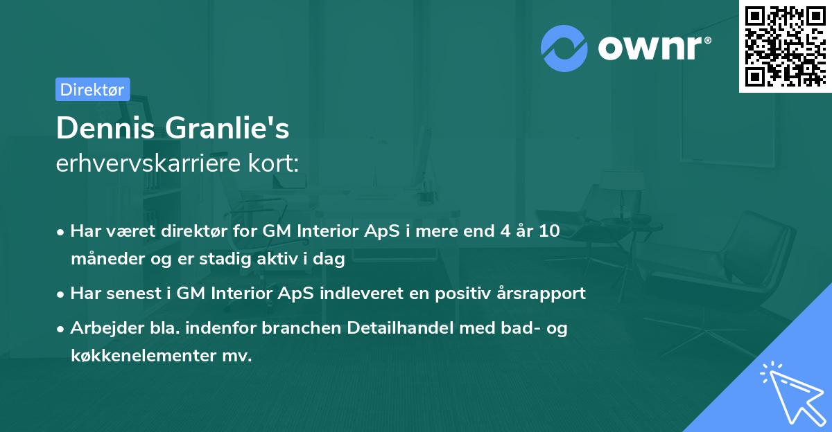 Dennis Granlie's erhvervskarriere kort