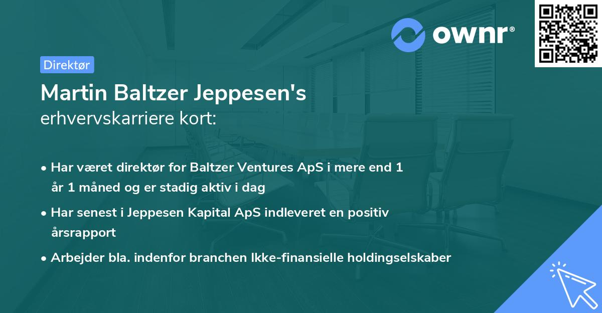 Martin Baltzer Jeppesen's erhvervskarriere kort