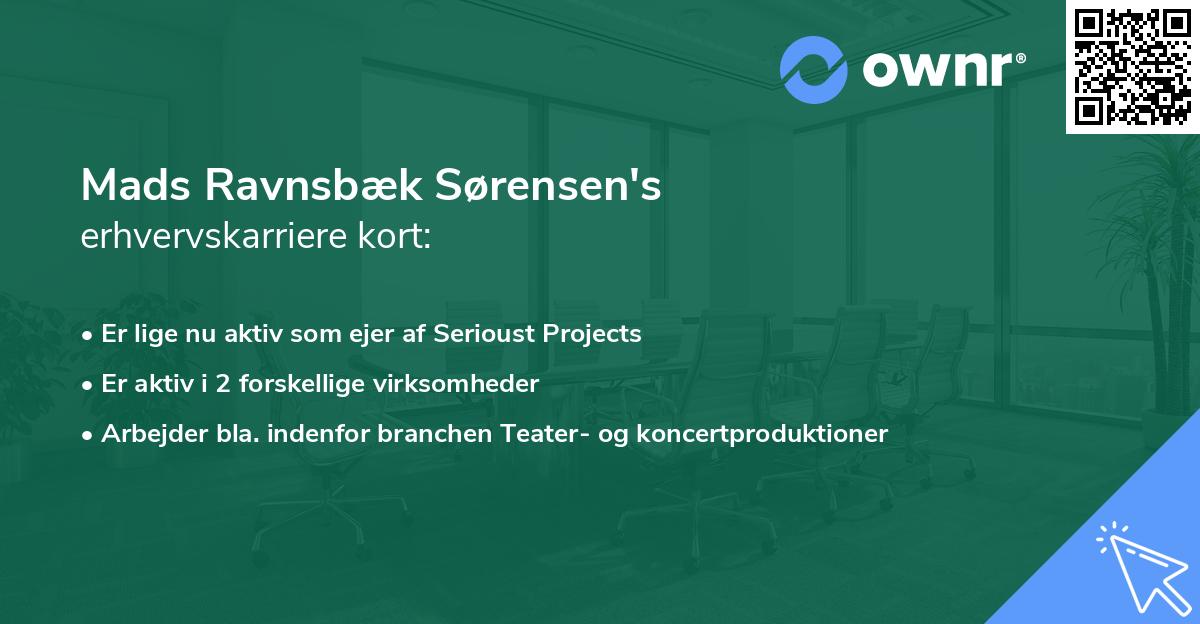 Mads Ravnsbæk Sørensen's erhvervskarriere kort