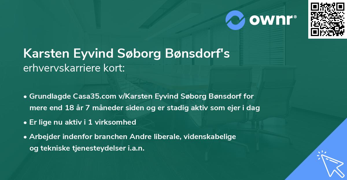 Karsten Eyvind Søborg Bønsdorf's erhvervskarriere kort
