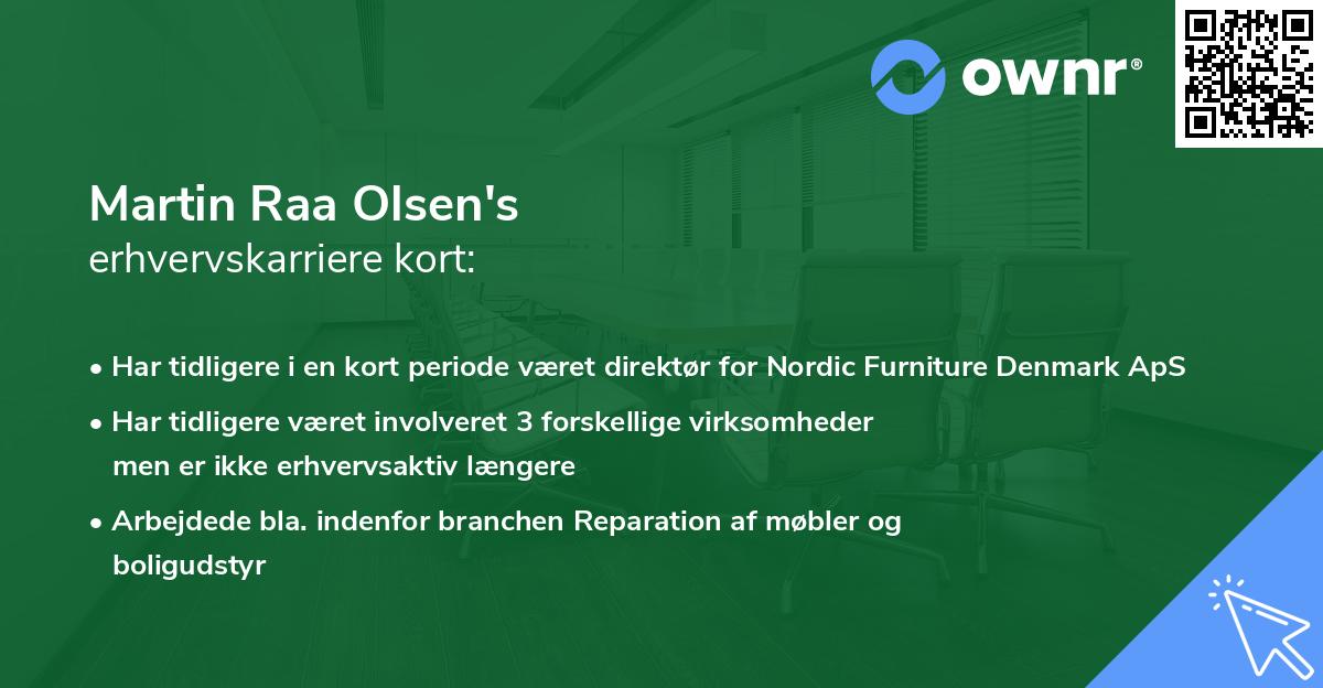 Martin Raa Olsen's erhvervskarriere kort