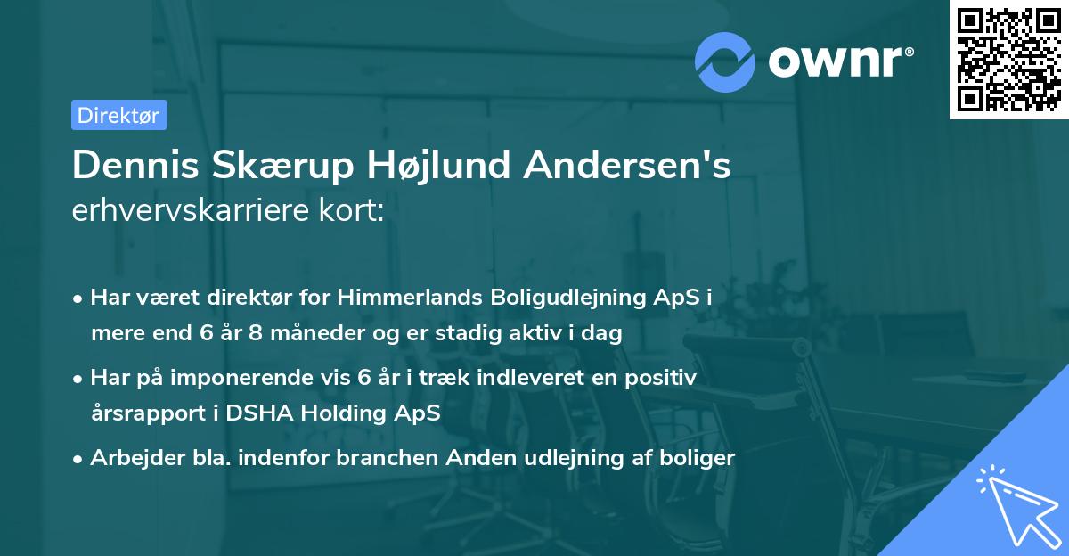 Dennis Skærup Højlund Andersen's erhvervskarriere kort