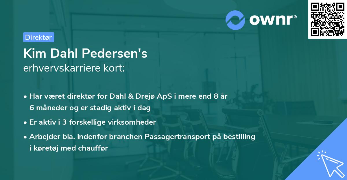 Kim Dahl Pedersen's erhvervskarriere kort