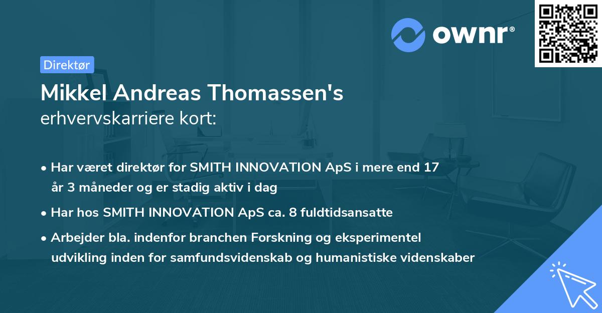 Mikkel Andreas Thomassen's erhvervskarriere kort