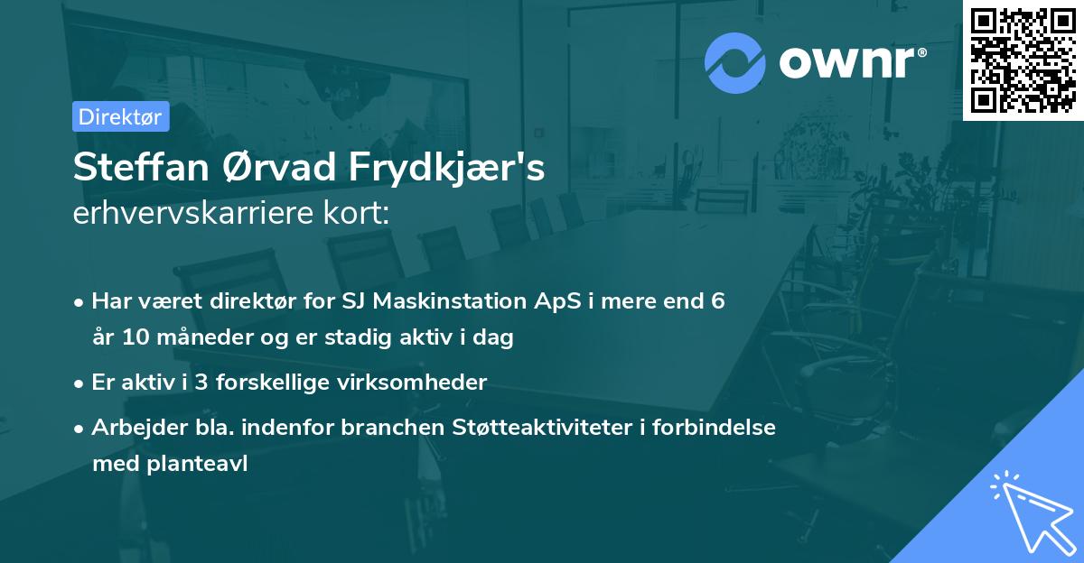Steffan Ørvad Frydkjær's erhvervskarriere kort