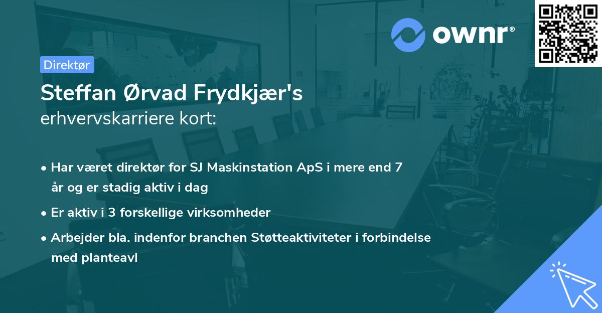 Steffan Ørvad Frydkjær's erhvervskarriere kort
