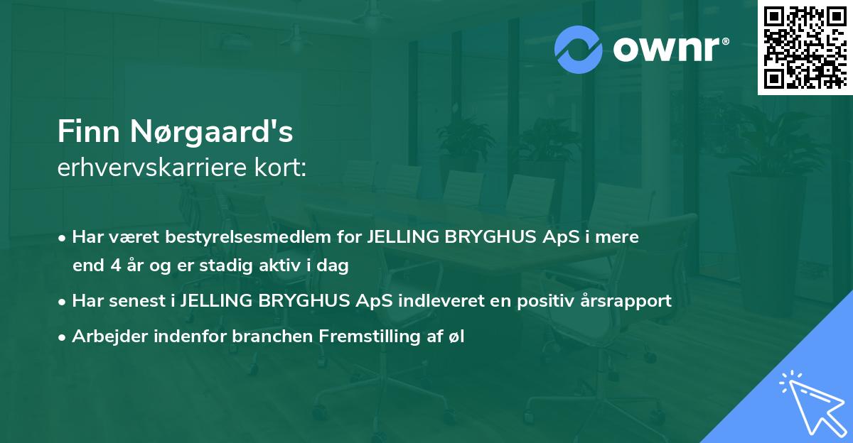 Finn Nørgaard's erhvervskarriere kort