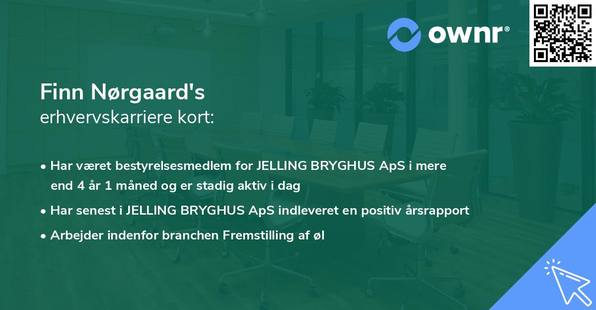 Finn Nørgaard's erhvervskarriere kort