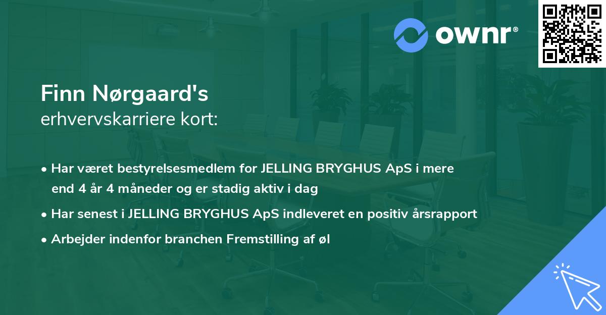 Finn Nørgaard's erhvervskarriere kort