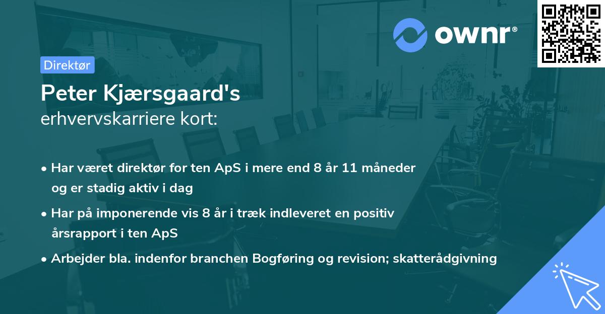 Peter Kjærsgaard's erhvervskarriere kort