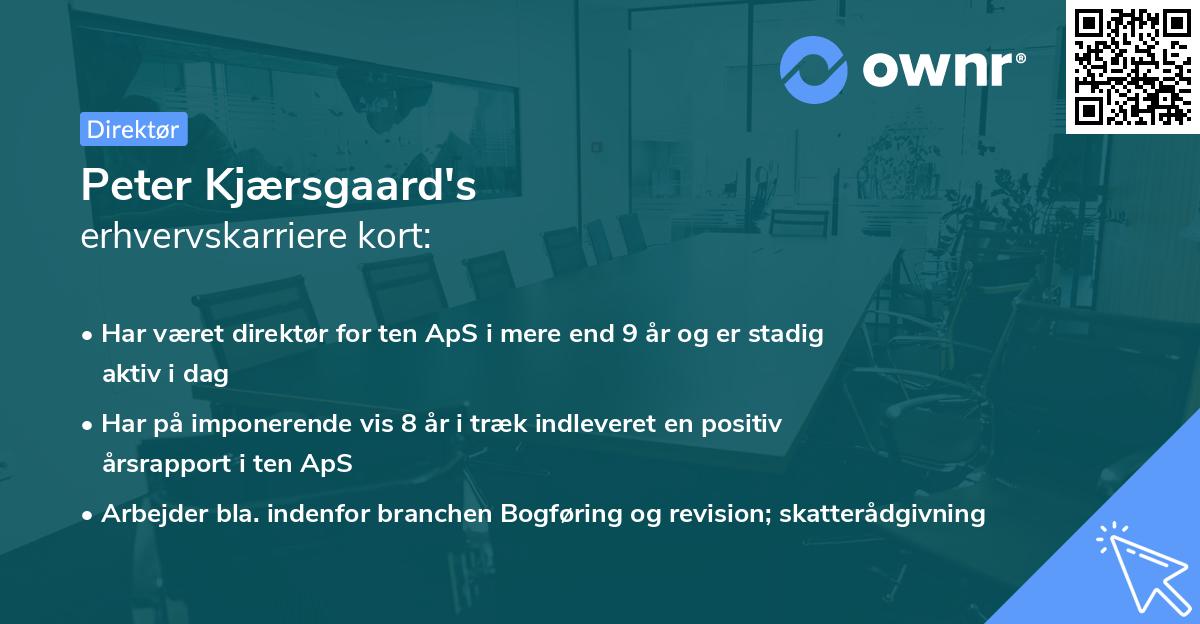 Peter Kjærsgaard's erhvervskarriere kort