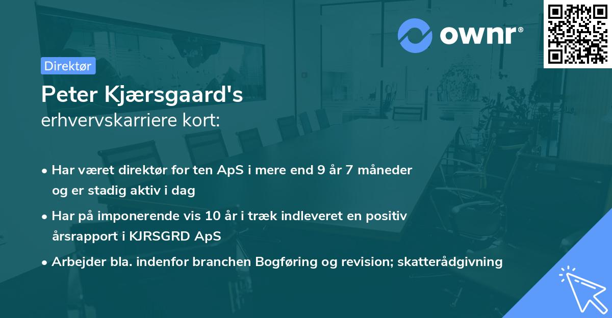 Peter Kjærsgaard's erhvervskarriere kort