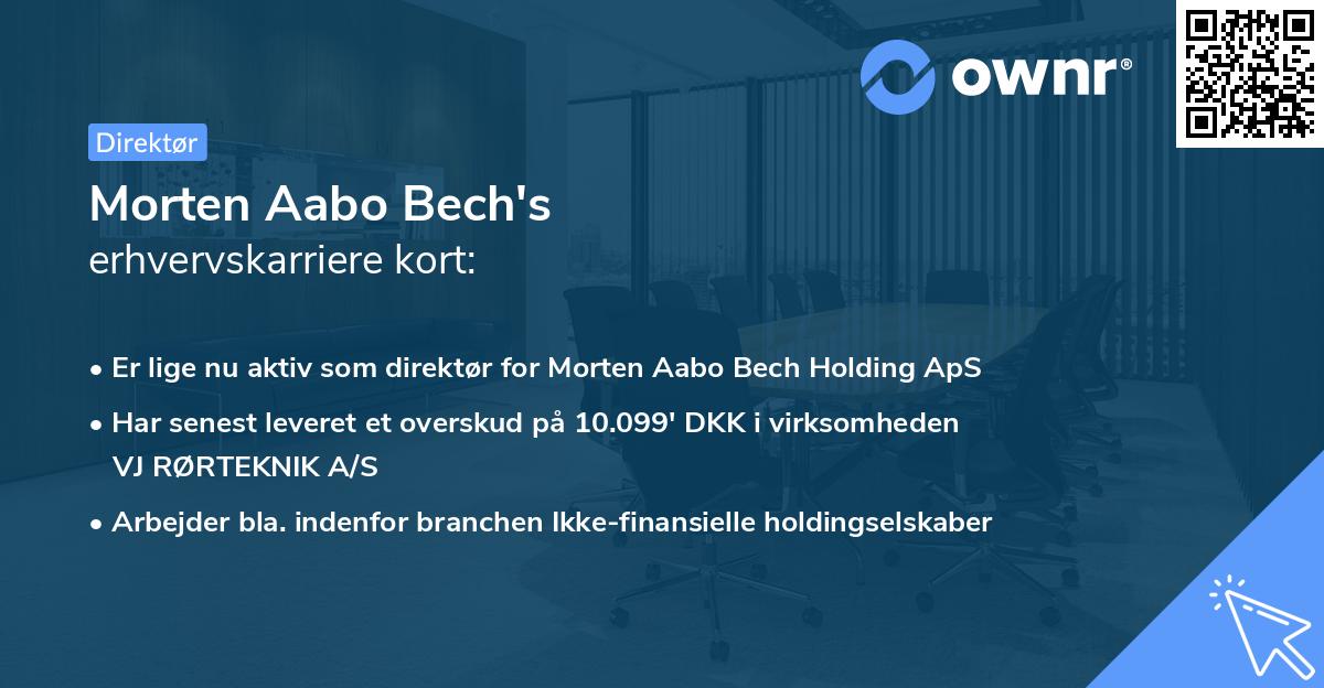 Morten Aabo Bech's erhvervskarriere kort
