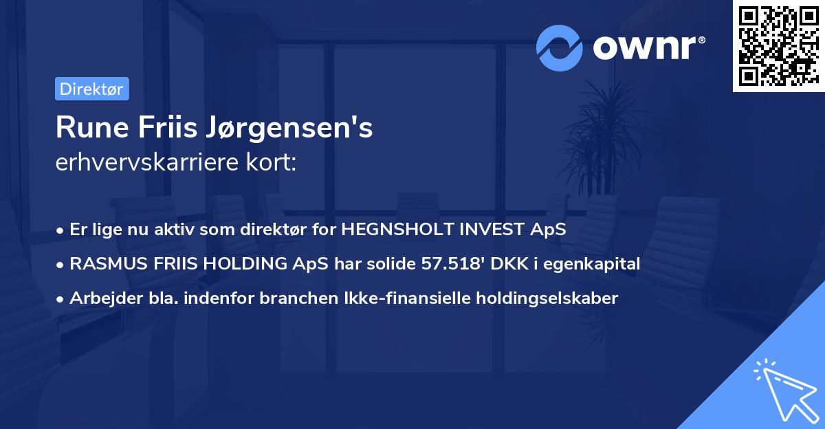 Rune Friis Jørgensen's erhvervskarriere kort