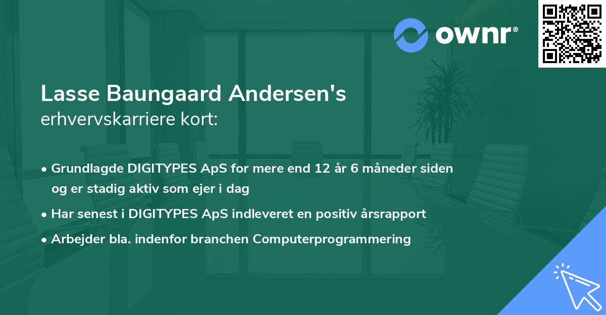 Lasse Baungaard Andersen's erhvervskarriere kort