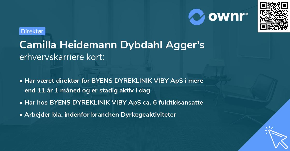 Camilla Heidemann Dybdahl Agger's erhvervskarriere kort