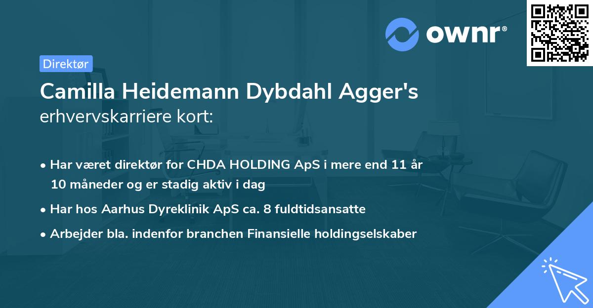 Camilla Heidemann Dybdahl Agger's erhvervskarriere kort