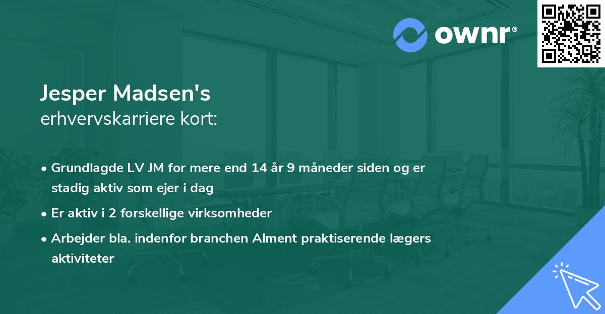 Jesper Madsen's erhvervskarriere kort