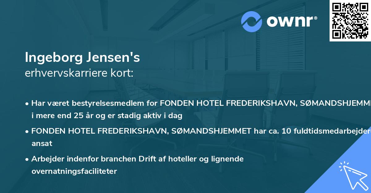 Ingeborg Jensen's erhvervskarriere kort