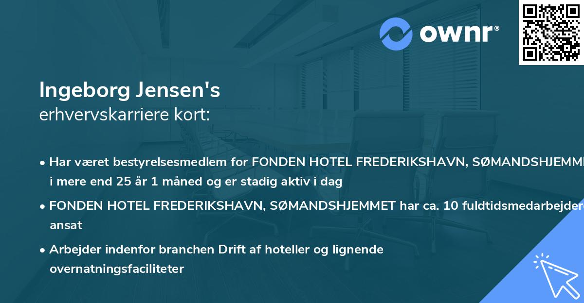 Ingeborg Jensen's erhvervskarriere kort