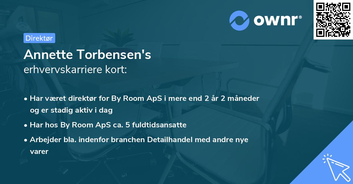 Annette Torbensen's erhvervskarriere kort