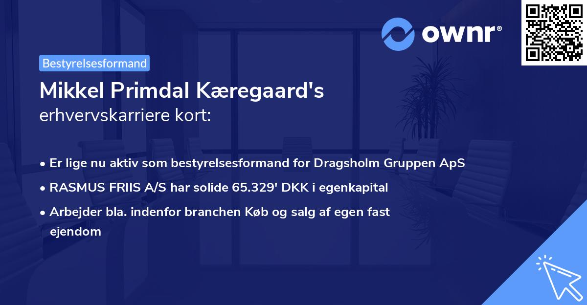 Mikkel Primdal Kæregaard's erhvervskarriere kort