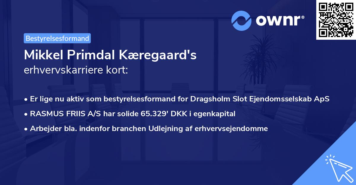 Mikkel Primdal Kæregaard's erhvervskarriere kort