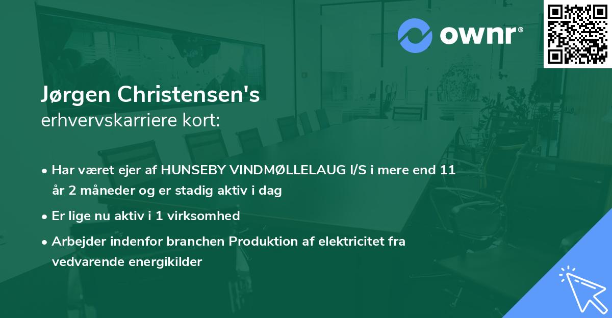 Jørgen Christensen's erhvervskarriere kort