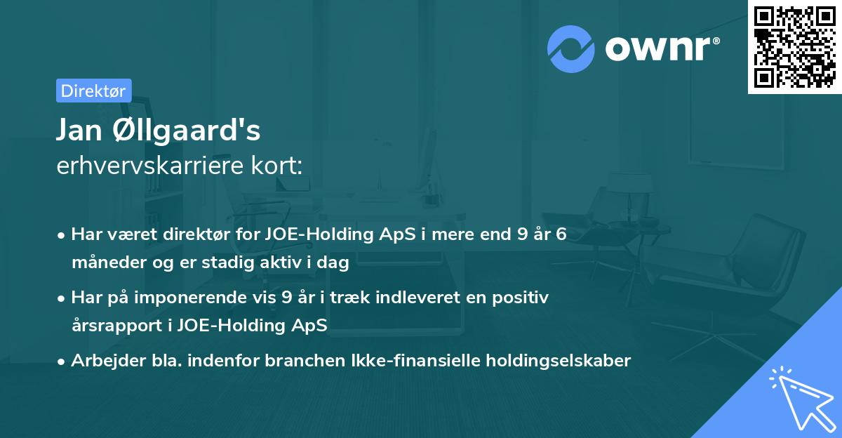 Jan Øllgaard's erhvervskarriere kort