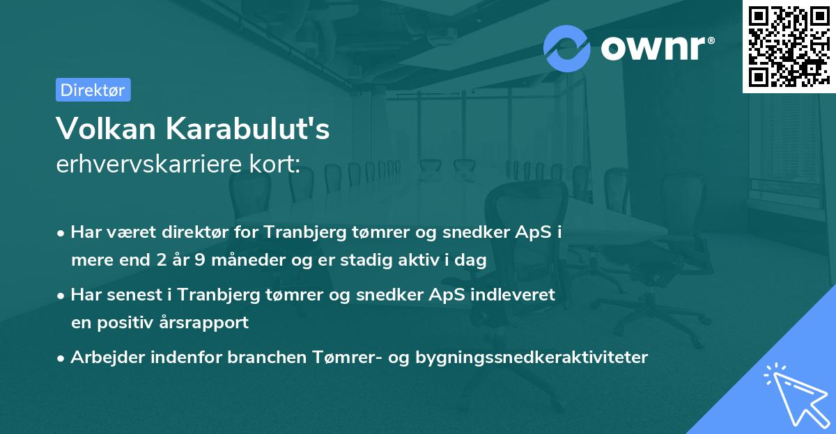 Volkan Karabulut's erhvervskarriere kort