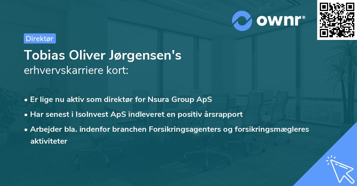 Tobias Oliver Jørgensen's erhvervskarriere kort