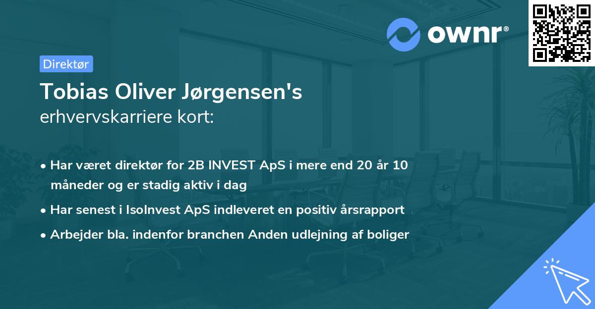 Tobias Oliver Jørgensen's erhvervskarriere kort