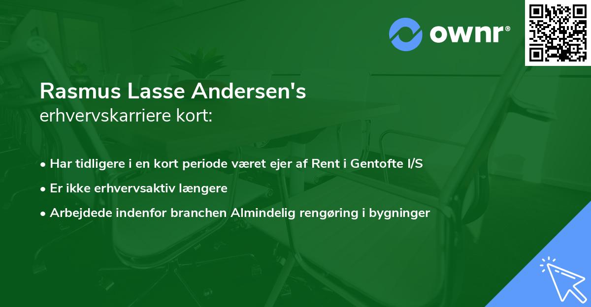 Rasmus Lasse Andersen's erhvervskarriere kort